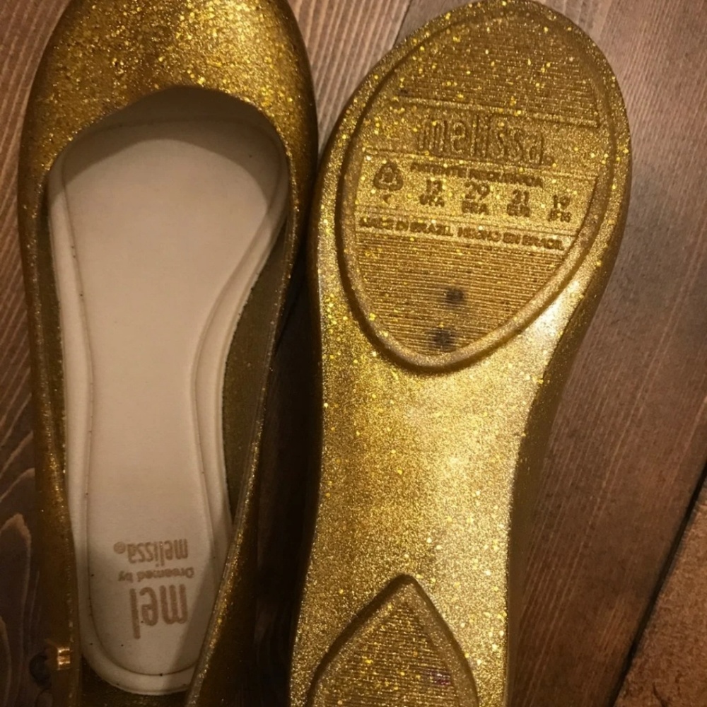 Mel by Melissa Mini Melissa size 13 Gold Flats